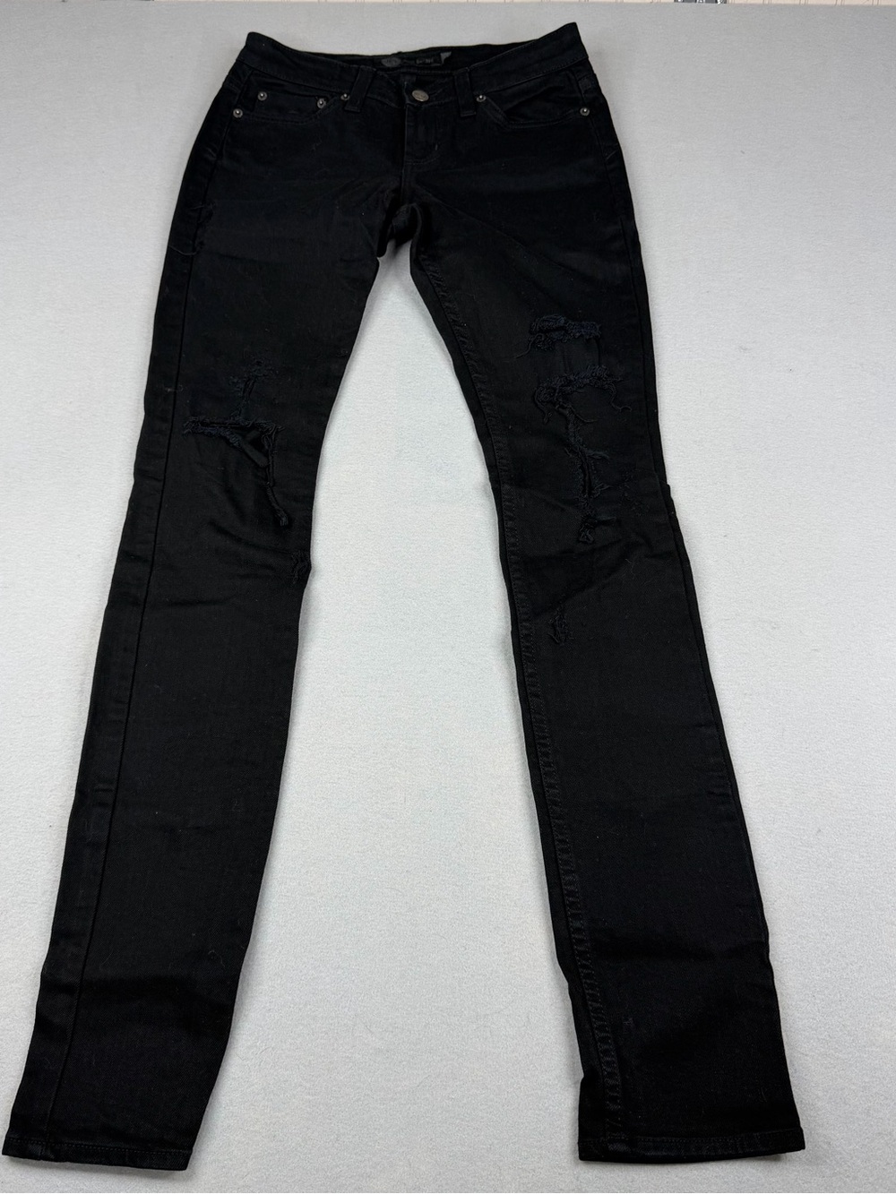 JET John Eshaya Black Distressed Skinny Jeans USA Grunge Punk Goth 4 low rise
